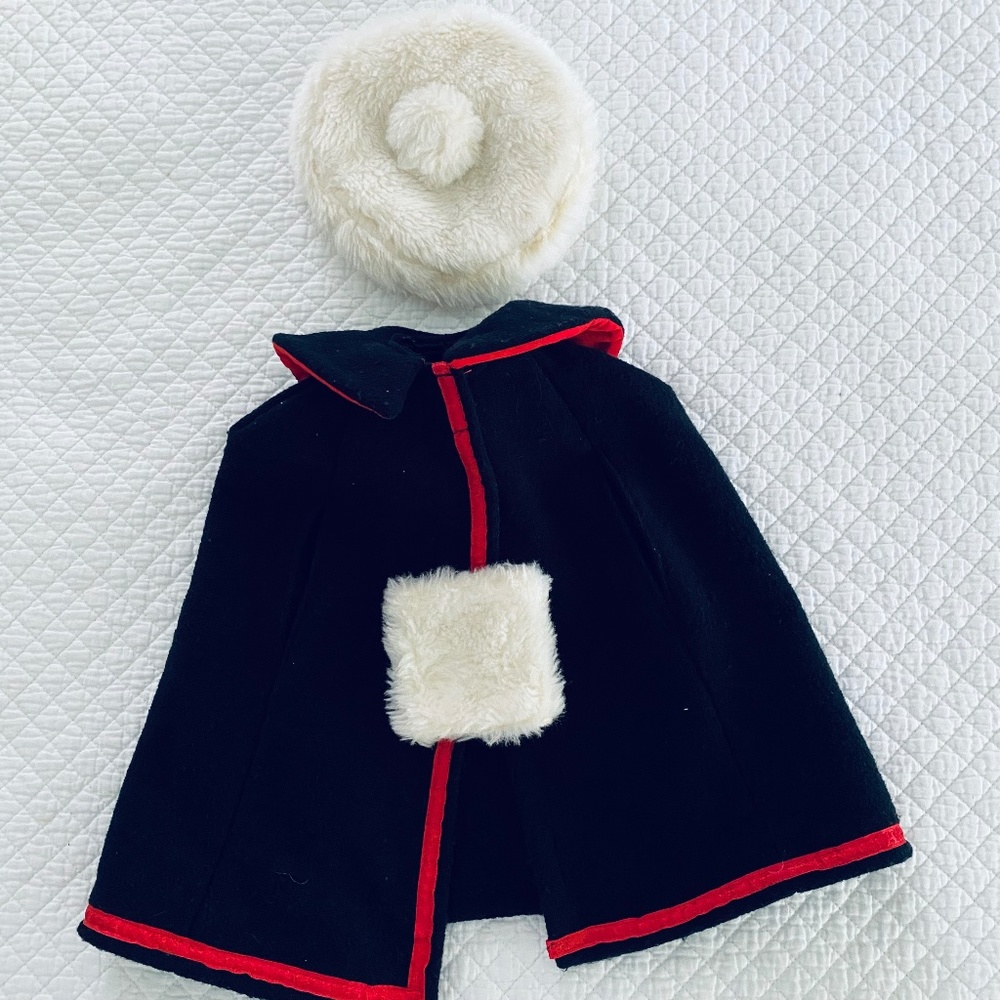 Cape and Hat and muff for American Girl Doll